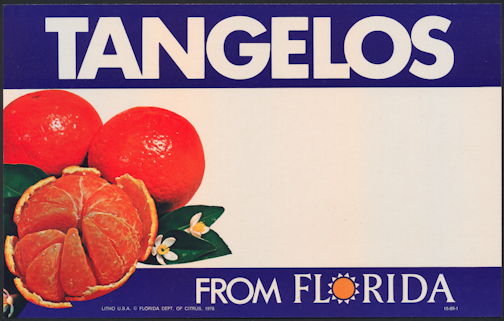 #SIGN186 - Tangelos From Florida Grocery Store Sign