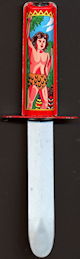 #TY118 - Tarzan  Japan Tin Litho Retracting Knife