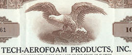 #ZZStock073 - Tech-Aerofoam Products, Inc. Stock Certificate