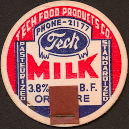 #DC180 - Tech Milk Bottle Cap - Pittsburgh