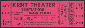 ##MUSICBPT349 - 1968 The Temptations Ticket fro...