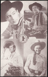 #ZZA288 - Group of 3 Pacific Ocean Park 1¢ Cowboy Arcade Cards Featuring Gary Cooper and Tex Ritter