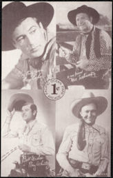 #TZCards288 - Group of 3 Pacific Ocean Park 1¢ Cowboy Arcade Cards Featuring Gary Cooper and Tex Ritter