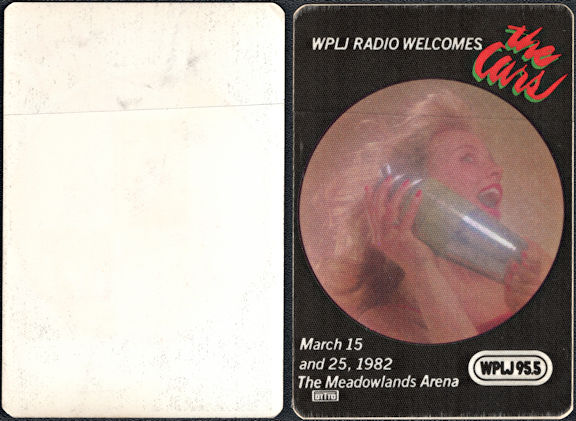 ##MUSICBP0004  - 1982 The Cars Radio Promo OTTO Backstage Pass - WPLJ