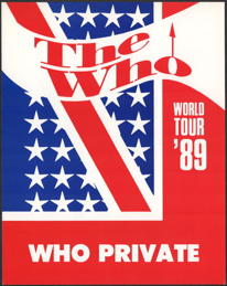 ##MUSICBQ0244 - The Who OTTO "Private" Door Sign from the 1989 The Kids Are Alright World Tour