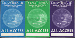 ##MUSICBP0860 - Group of 3 Different Cloth All Access Dream Theater Backstage Passes from the 1994/95 Waking Up the World Tour