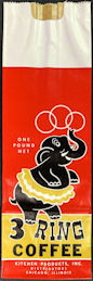 #CS625 - Three Ring Coffee Bag - Circus Elephant