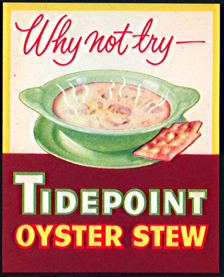 #SIGN192 - Small Tidepoint Oyster Stew Grocery Aisle Sign