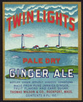 #ZLS128- Twin Lights Ginger Ale Label