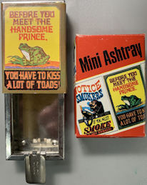 #MSH056 - Group of 2 Mechanical Mini Ash Tray/Hippie Stash Boxes in Original Boxes - Kissing Toads