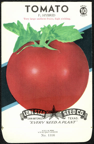 #CE078 - F2 Hybrid Tomato Lone Star 10¢ Seed Pack - As Low As 50¢