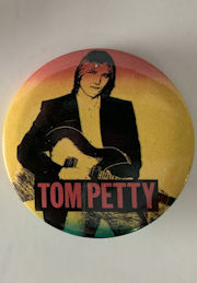 ##MUSICBG0156 - 1989 Licensed Tom Petty Pinback Button from "Button-Up" With Picture of Tom Petty