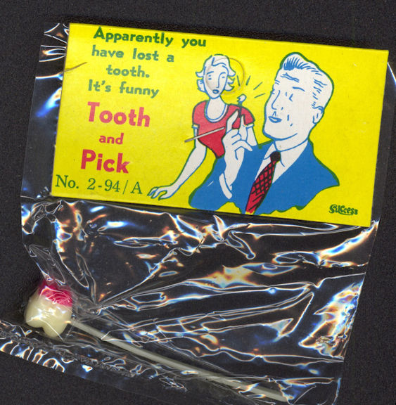 #TY578 - Bloody Tooth on a Toothpick Gag - As low as $1 each