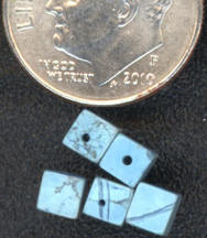 #BEADS0420 - 1960s Square Turquoise Jewelry Bead