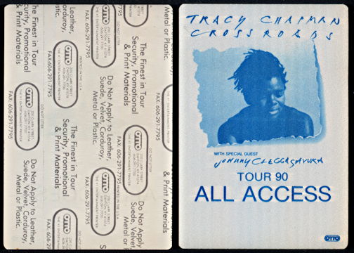 ##MUSICBP0293 - Tracy Chapman OTTO Cloth All Access Backstage Pass from 1990 Crossroads Tour