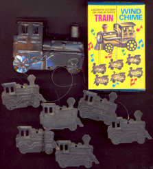 #MS183 - Metal Train Wind Chime in Original Box