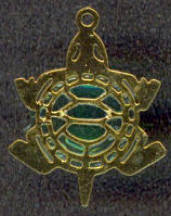 #BEADSC0260 - Translucent Green Turtle Charm - ...