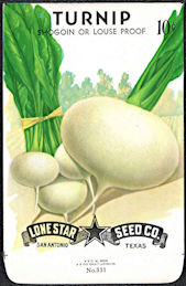 #CE082.1 - Shogoin/Louse Proof Turnip Lone Star 10¢ Seed Pack - As Low As 50¢ each