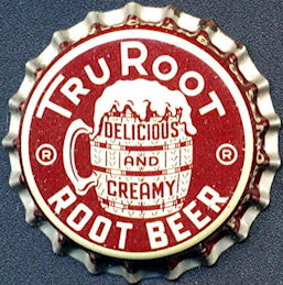 #BC169 - Group of 10 Scarce Cork Lined Tru Root Beer Bottle Caps
