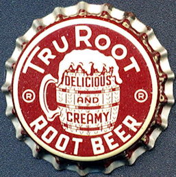 #BF169 - Group of 10 Scarce Cork Lined Tru Root Beer Bottle Caps