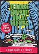 #Cards051 - 1990 Teenage Mutant Ninja Turtle 1 Topps Waxed Movie Card Pack