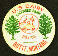 #DC105.1 - U. S. Dairy Milk Bottle Cap with Cow Head