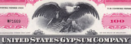 #ZZStock052 - United State Gypsum Stock Certifi...