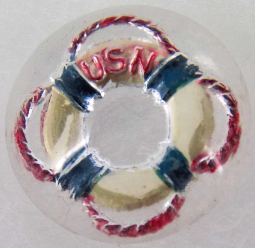 #BEADS0581 - USN (U. S. Navy) Glass Intaglio