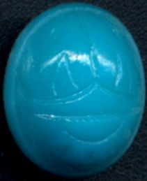 #BEADS0830 - Turquoise Scarab (Egyptian Beetle)...