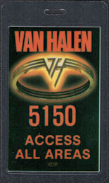 ##MUSICBP0402  - 1986 Van Halen Laminated OTTO All Area Access Backstage Pass from the 5150 Tour