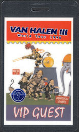 ##MUSICBP0809 - Scarce Van Halen OTTO Laminated VIP Guest Backstage Pass from the 1998 Van Halen III World Tour