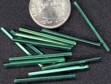 #BEADS0202 - Group of 10 Very Old Shiny Emerald...