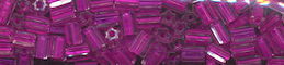 #BEADS0676 - Group of 100 Early Crude Clear Fuchsia Ridged Multi-Sided Glass Beads  - Sold to American Indians