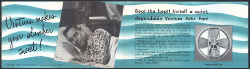 #UPaper147 - 1947 Ventura Attic Fan Brochure