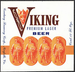 #ZLBE132 - Viking Premium Lager Beer Bottle Lab...