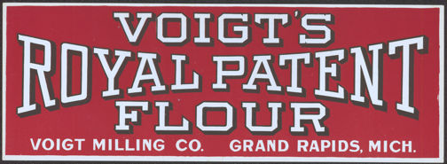 #SIGN125 - Voigt's Royal Patent Flour Paper Window Sign