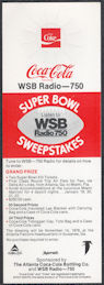 #CC423 - Coca-Cola Bottle Hanger 1979 Super Bowl Sweepstakes