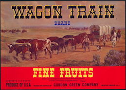 #ZLC439 - Wagon Train Pear Crate Label - Red Version