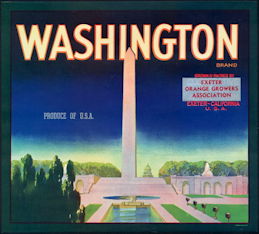 #ZLC443 - Washington Monument Orange Crate Label
