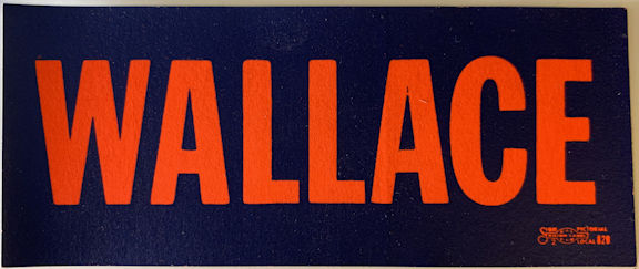 #PL354 - George Wallace Mini Bumper Sticker from the 1968 Campaign