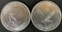 #PL445 - George Wallace Token (1968 Election) - Silver Version