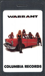 ##MUSICBP0697 - Warrant Columbia Record Company OTTO Laminated Backstage Pass from the 1990 Cherry Pie Tour