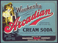 #ZLS003 - Early Waukesha Cream Soda Label