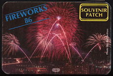 ##MUSICBP1130 - Souvenir Patch for 1986 Cincinnati Fireworks - Largest Display in the World