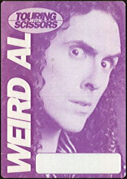 ##MUSICBP0457 - Weird Al OTTO Cloth Backstage Pass from the 1999 Touring with Scissors Tour