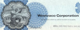 #ZZStock072 - Westvaco Corporation Stock Certif...