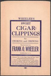 #TOP079 - Group of 4 Wheeler's Sweet Cigar Clippings Bag - Norwich, NY