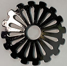 #BEADS1089 - Large Heavy Chromed Metal Wheel/Cog Finding