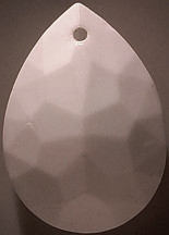 #BEADS0452 - Very Large 25mm Chalk White Table Cut Faceted Glass Pendant - As low as 35¢