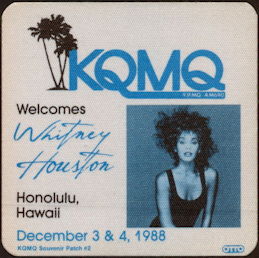 ##MUSICBP0458 - Whitney Houston OTTO Cloth Souvenir Patch from the 1988 Moment of Truth Tour